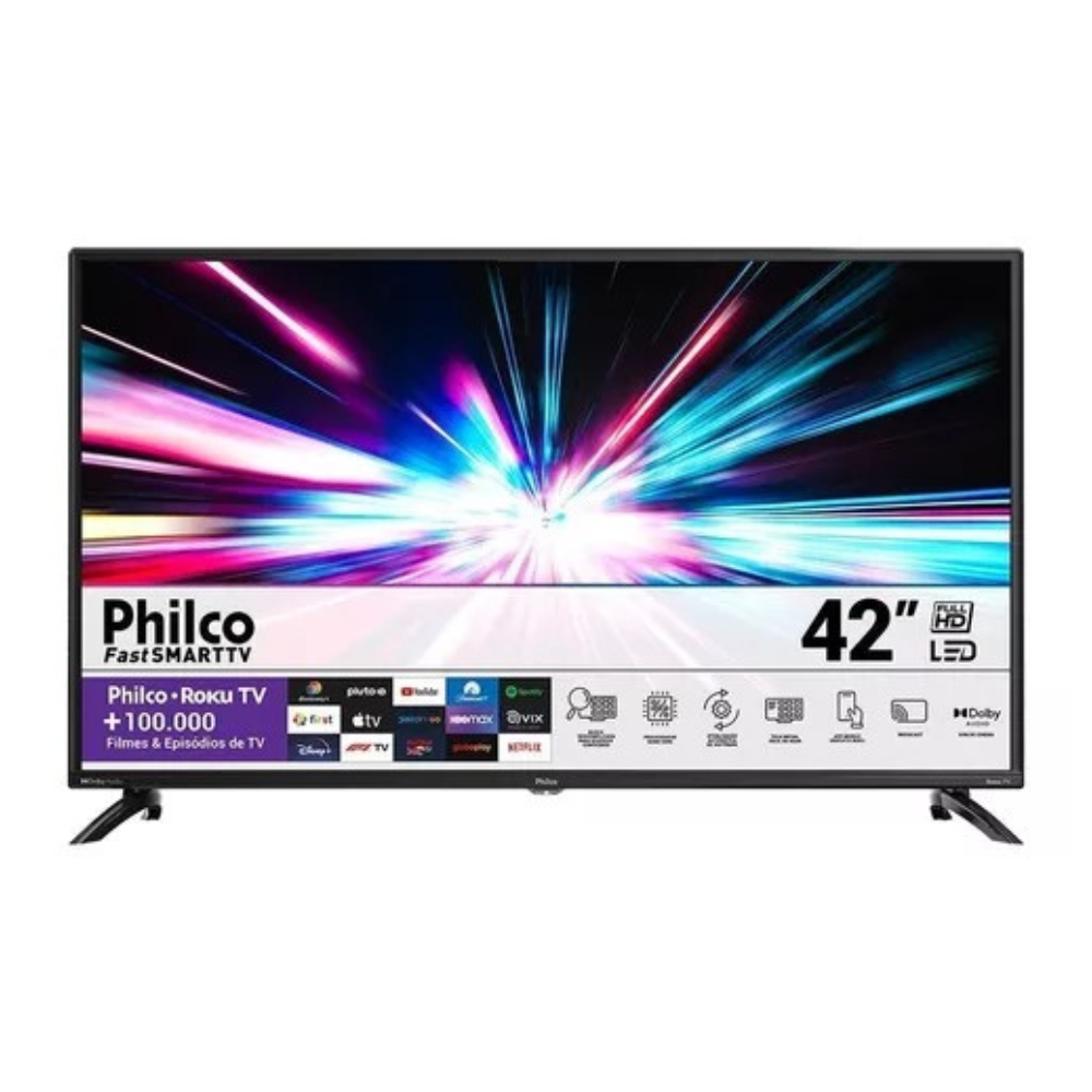 Smart Tv 42 Led Full Hd Philco Ptv42g6fr2cpf Wifi Roku Tv Smart Tv 42 Led Full Hd Philco Ptv42g6fr2cpf Wifi Roku Tv